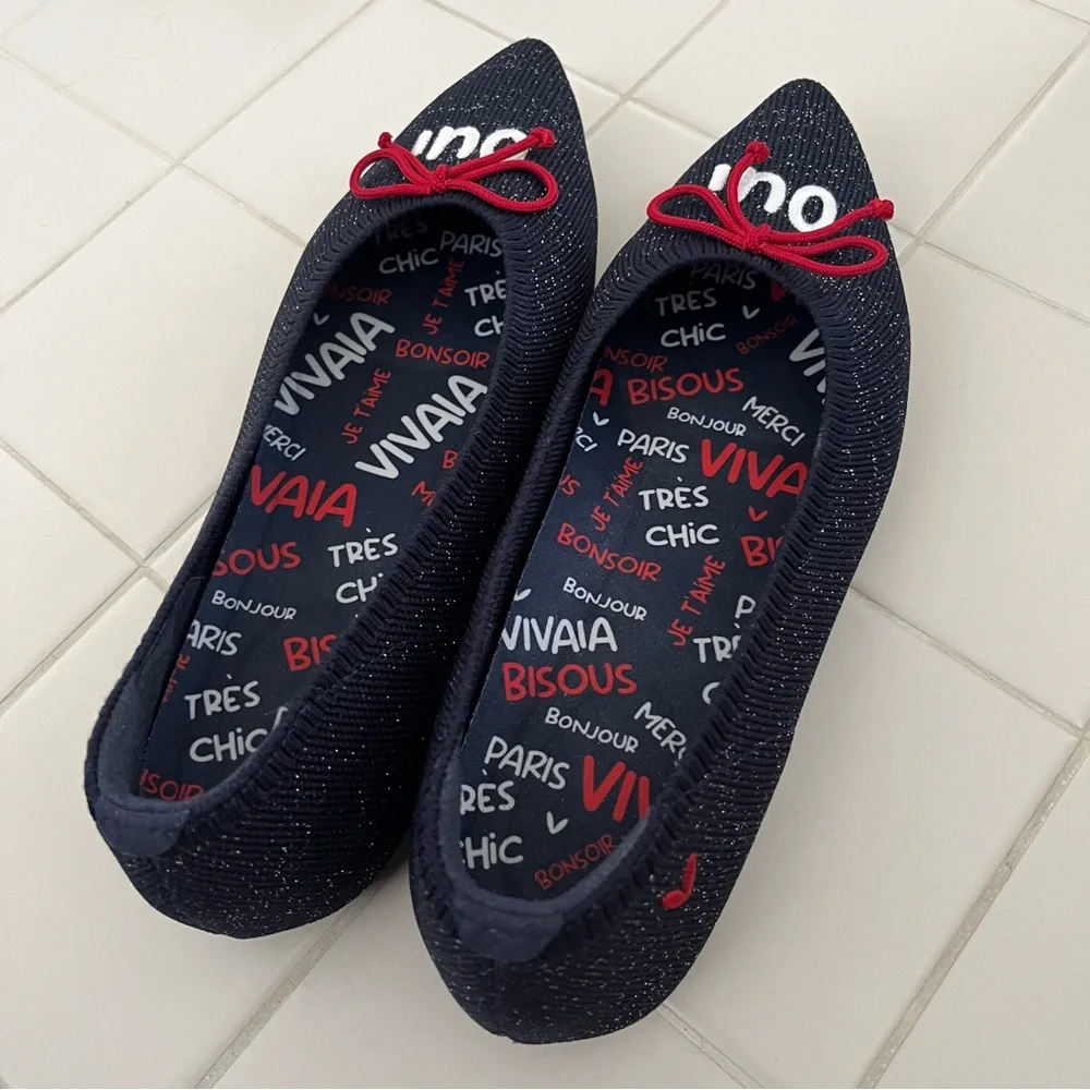 Vivaia Aria 5 French Special Edition Oui Flats, Size 39 US Size 8, RARE Olympics - Picture 3 of 8